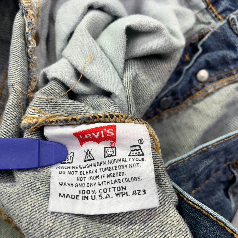 VTG Levi's 501 Button Fly Jeans Straight Leg Denim Classic Fits 39